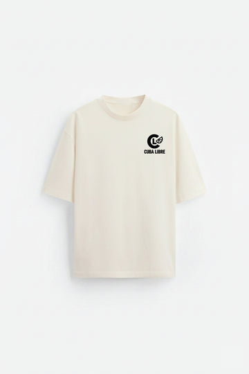 Unisex Beige Cuba Libre Oversized T-shirt