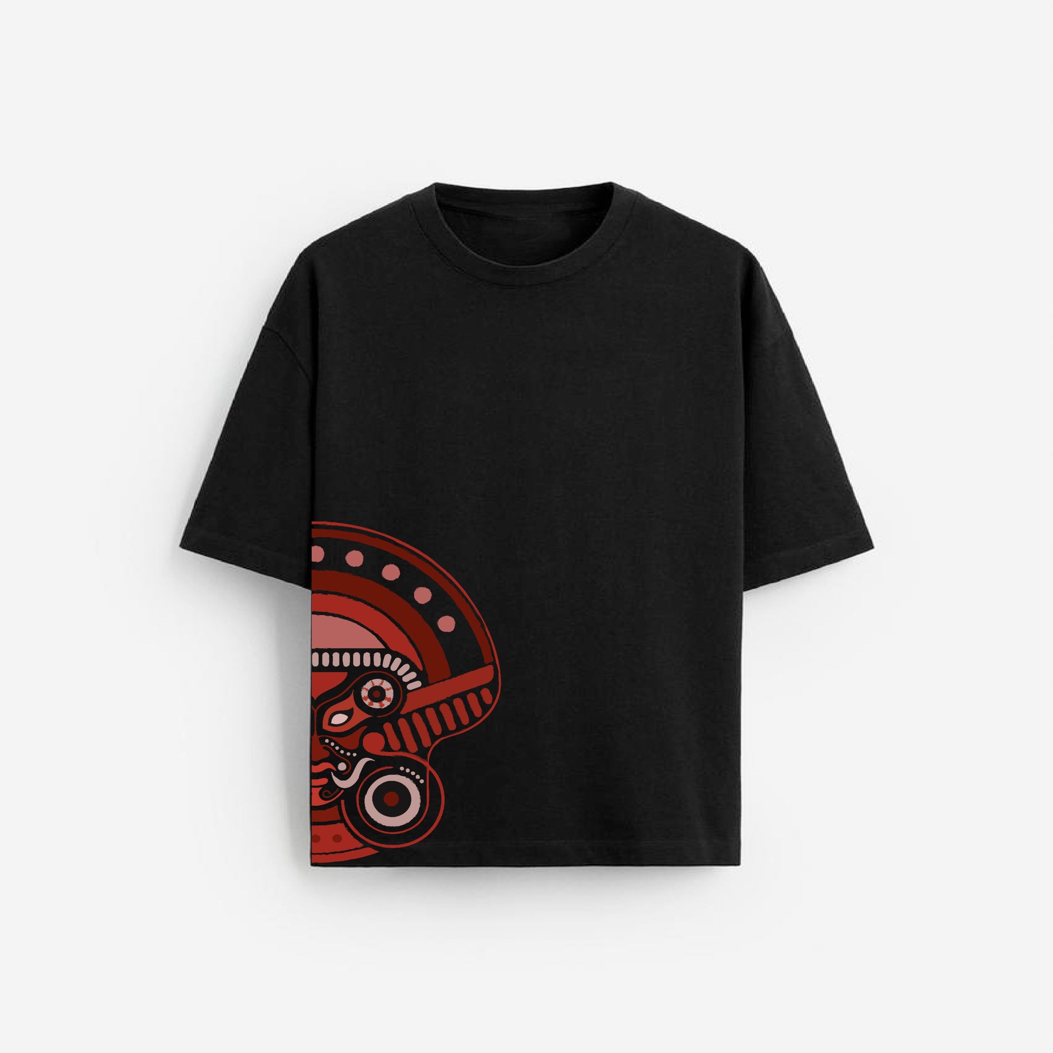Unisex Black RAUDRAM Oversized T-shirt