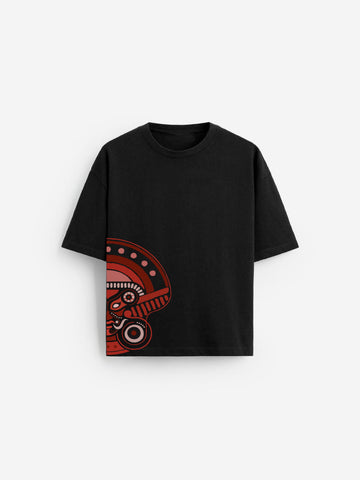 Unisex Black RAUDRAM Oversized T-shirt