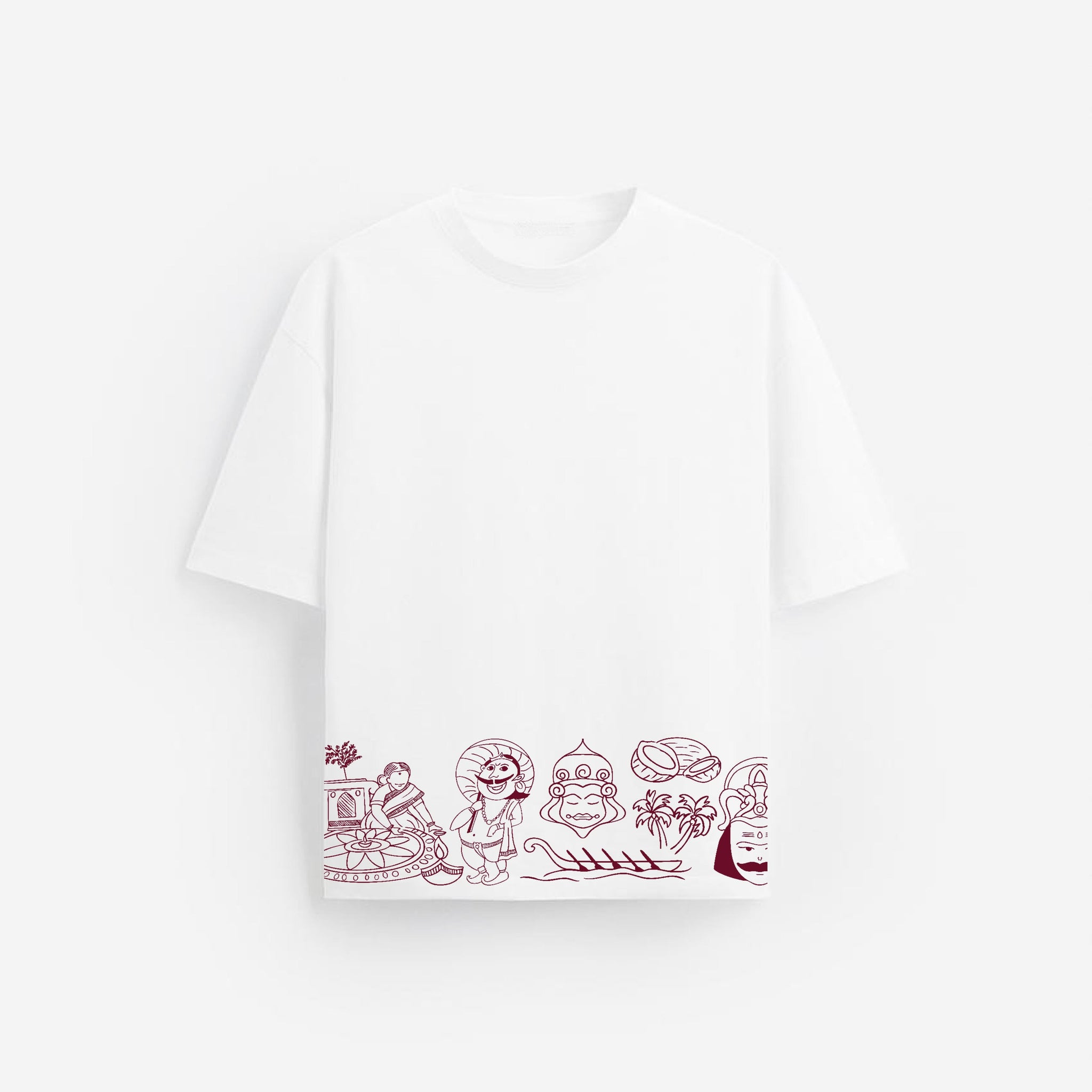 Unisex White KERA-U🌴SAV Oversized t-shirt