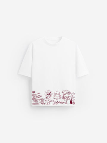 Unisex White KERA-U🌴SAV Oversized t-shirt