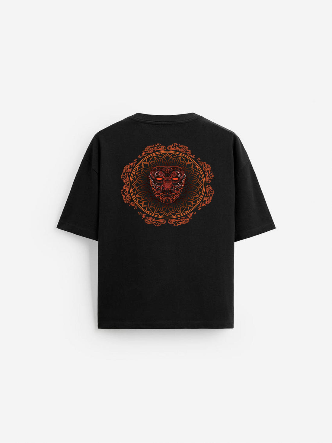 Unisex Black Oversized RAKTHYA T-shirt