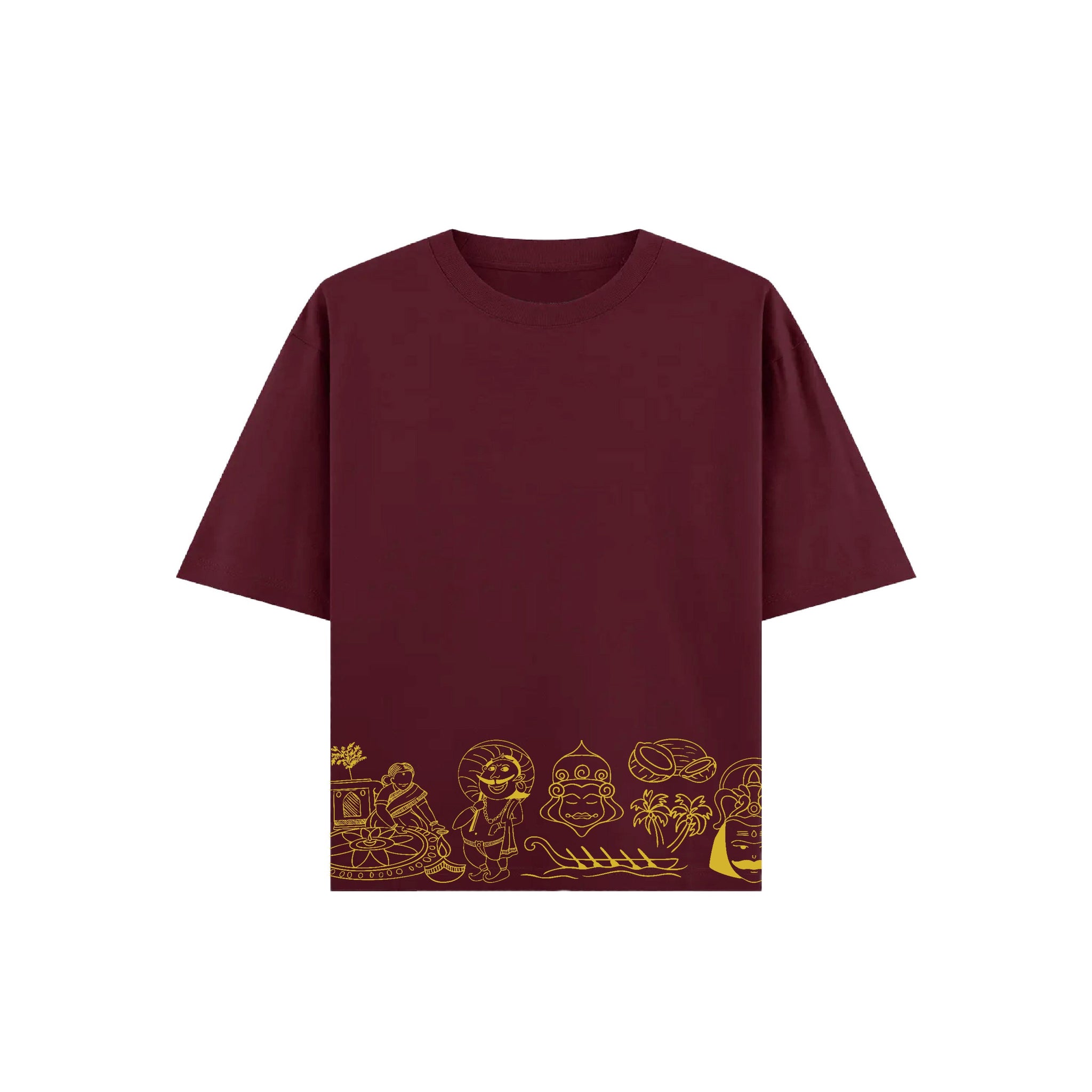 Unisex Maroon KERA-U🌴SAV Oversized t-shirt
