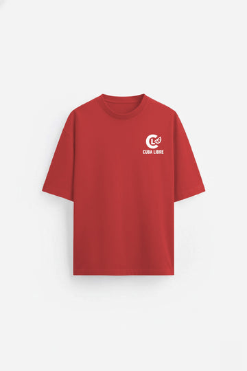 Unisex Red Cuba Libre Oversized T-shirt