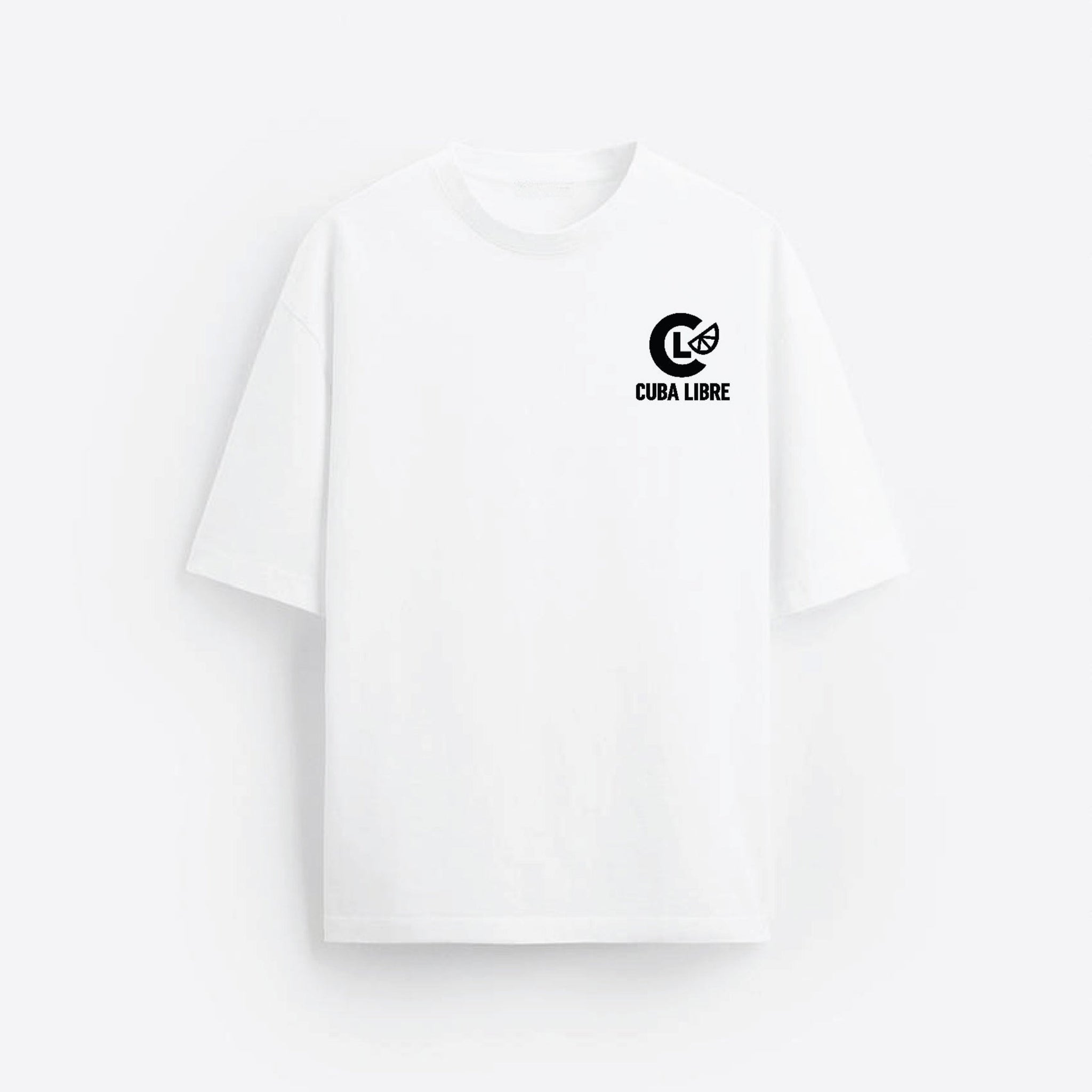 Unisex White Cuba Libre Oversized T-shirt