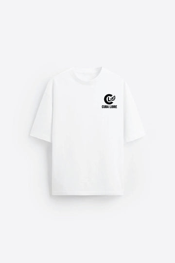 Unisex White Cuba Libre Oversized T-shirt
