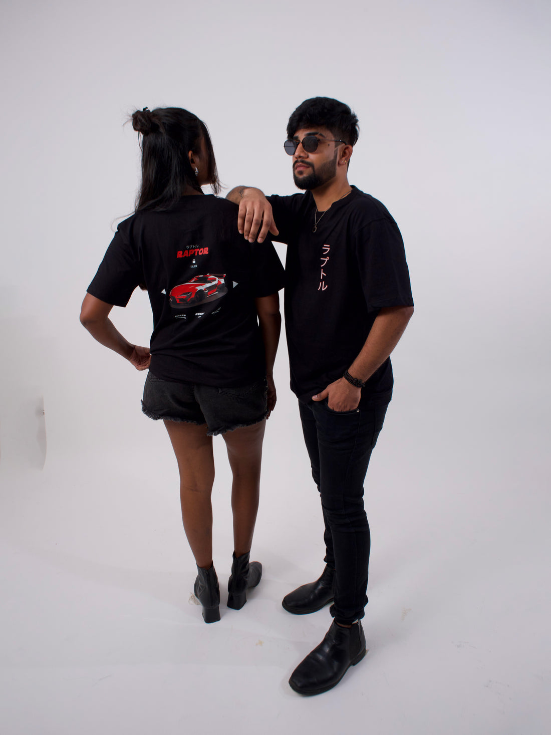 Unisex Black RAPTOR Oversized T-shirt