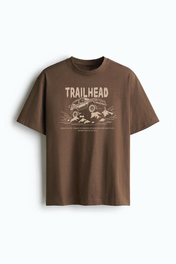 Unisex Brown TRAILHEAD Oversized T-shirt
