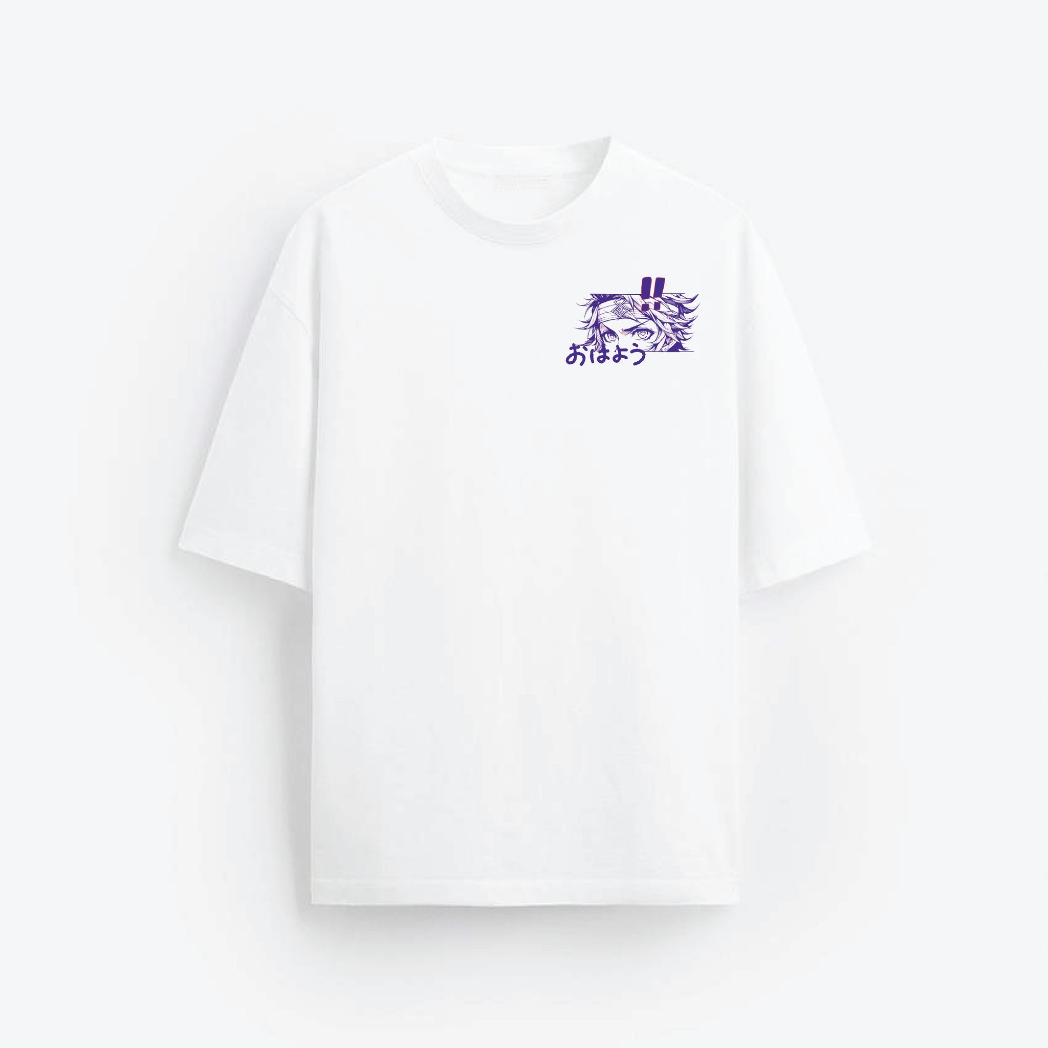 Unisex White SILENT EYES Oversized T-shirt