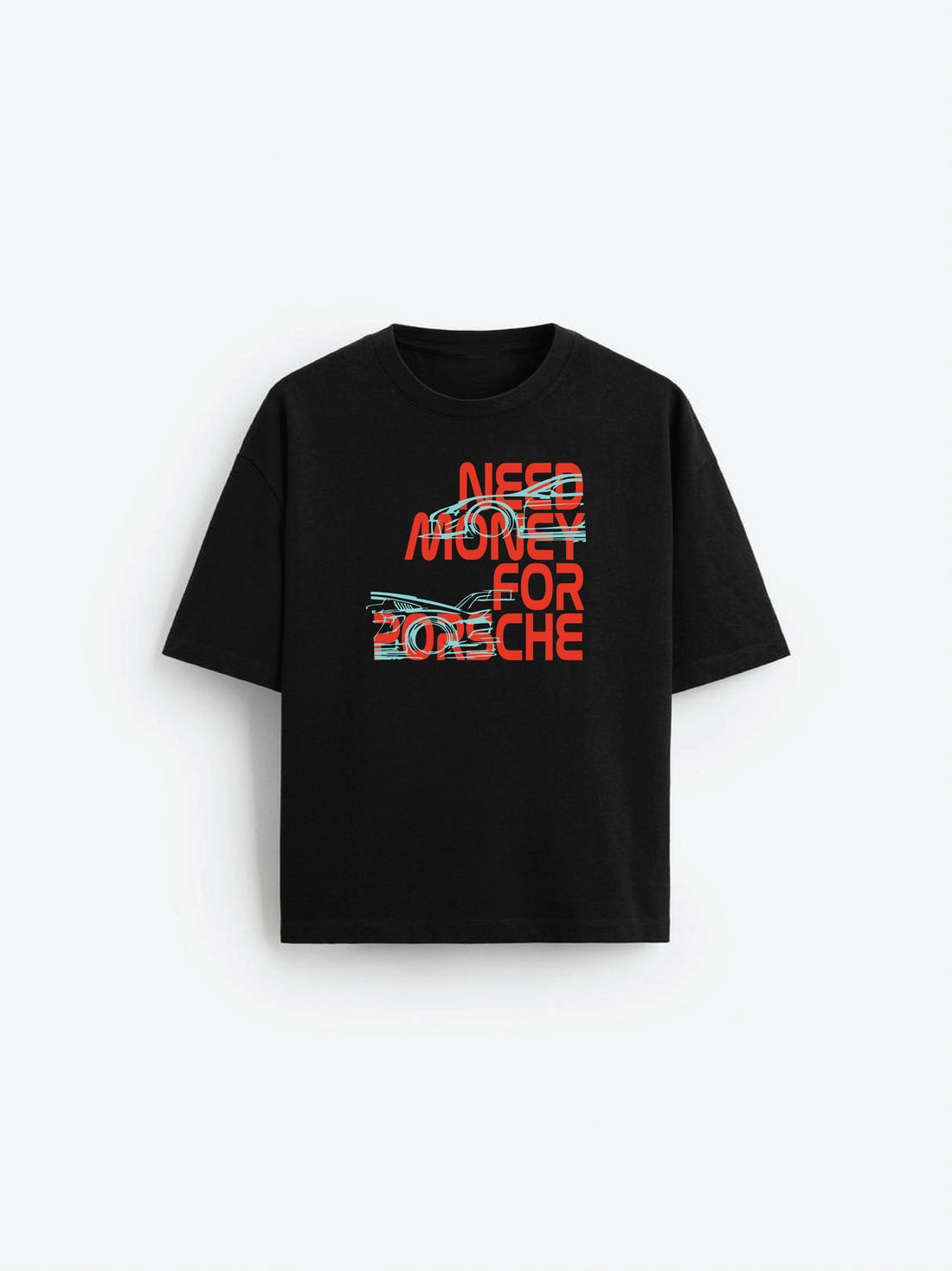Unisex White NEED MONEY FOR PORSCHE T-shirt