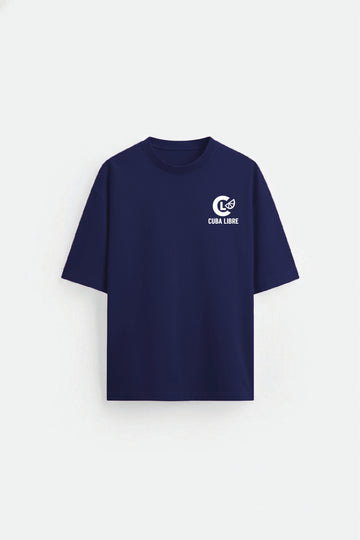 Unisex Navy Blue Cuba Libre Oversized T-shirt