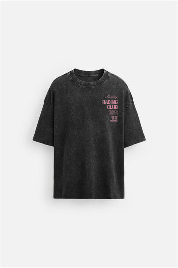 Unisex RACING CLUB Washed T-shirt.
