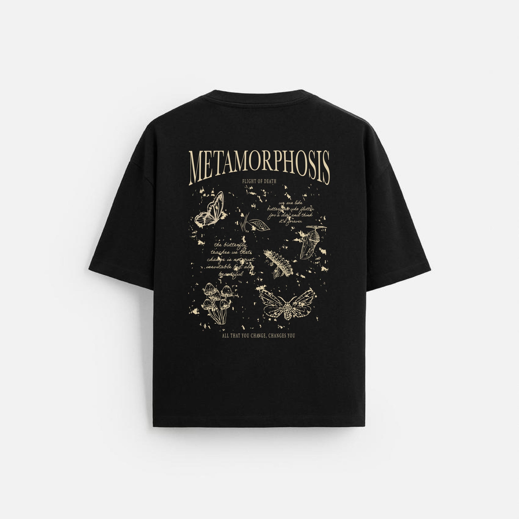 Unisex Black METAMORPHOSIS Oversized T-shirt