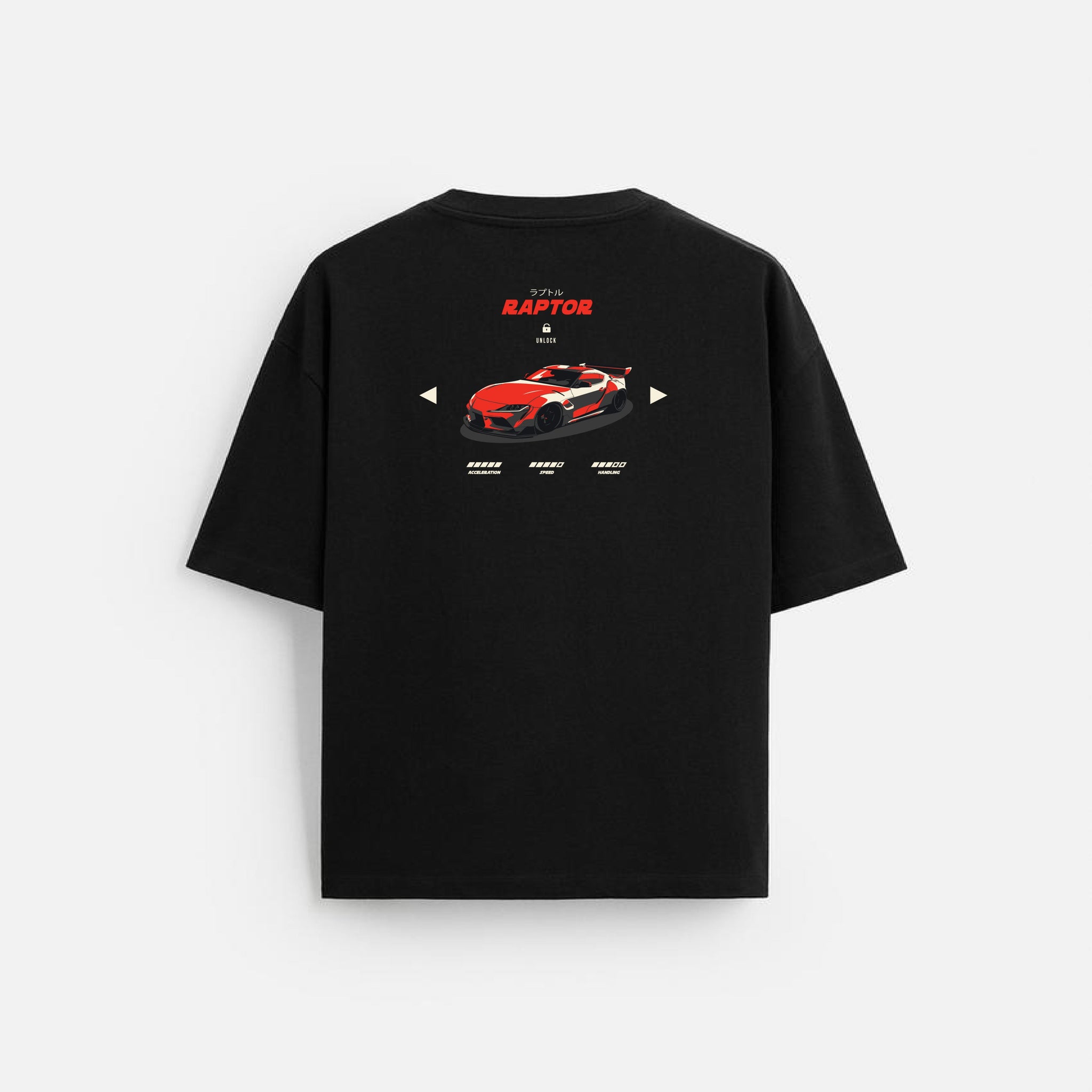 Unisex Black RAPTOR Oversized T-shirt