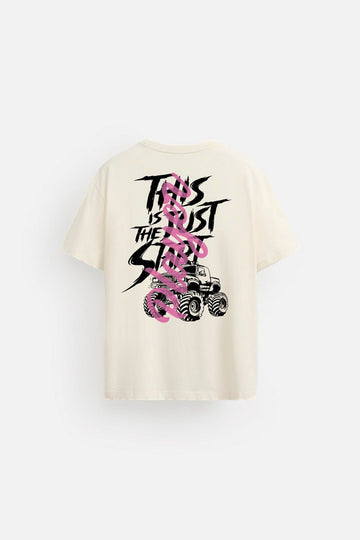 Unisex Beige PLAYER Oversized T-shirt